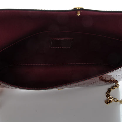 Louis Vuitton Vernis Felicie Chain Wallet Magenta 6 of 7