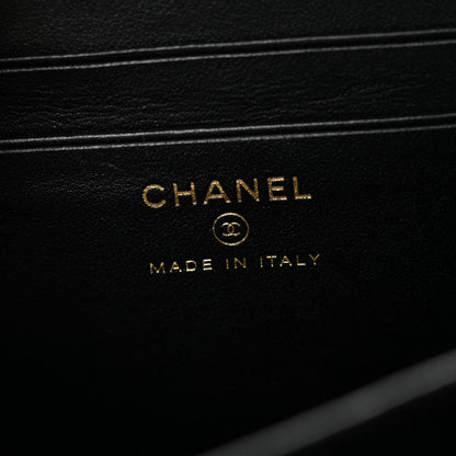 Chanel Caviar Quilted CC Filigree Vanity Clutch With Chain Black 6 of 10