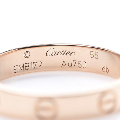Cartier 18K Pink Gold 3.5mm LOVE Wedding Band Ring 55 7.25 4 of 5