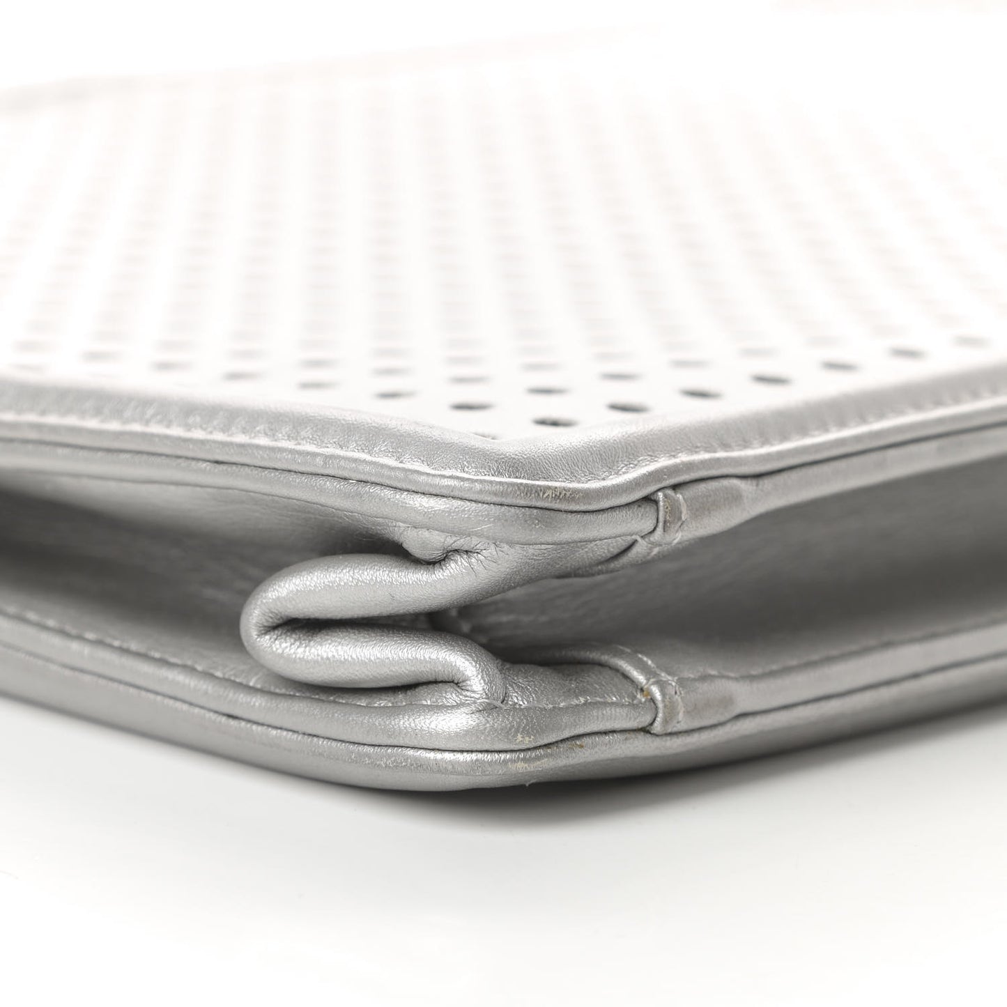 Lambskin LED Boy 2.0 Clutch Silver