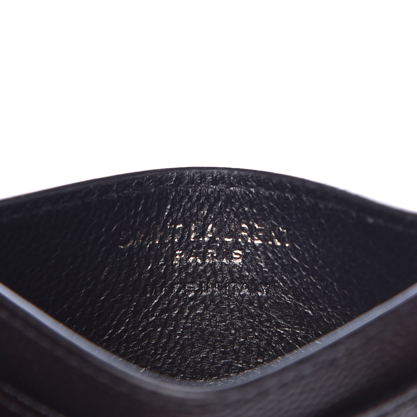 Grain De Poudre Matelasse Chevron Monogram Credit Card Case Black