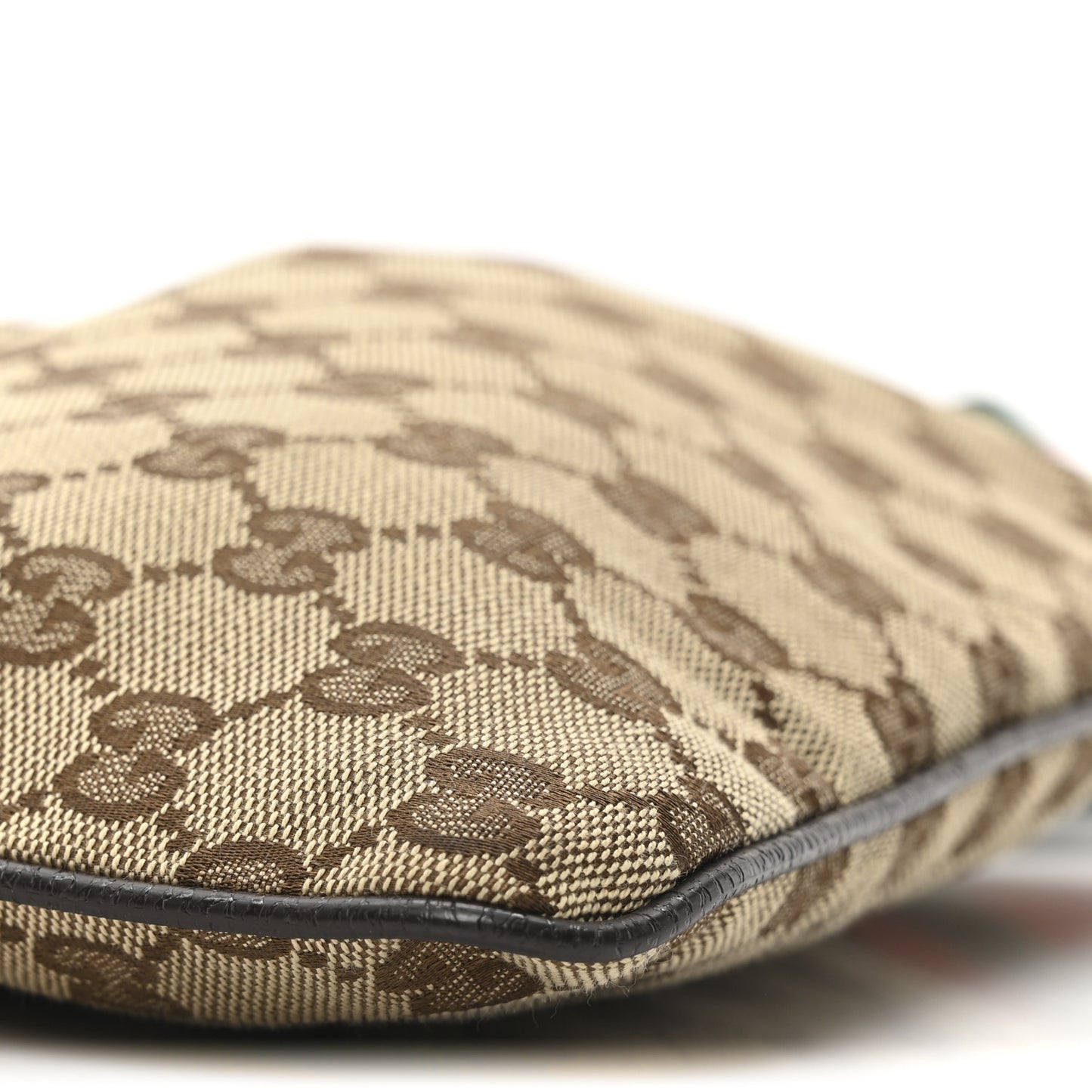 Monogram Web Small Flat Messenger Bag Brown