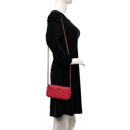Chanel Caviar Quilted Small Clutch With Chain Pink 3 of 12