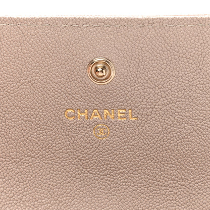 Chanel Caviar Quilted Large Boy Gusset Flap Wallet Beige 6 of 10