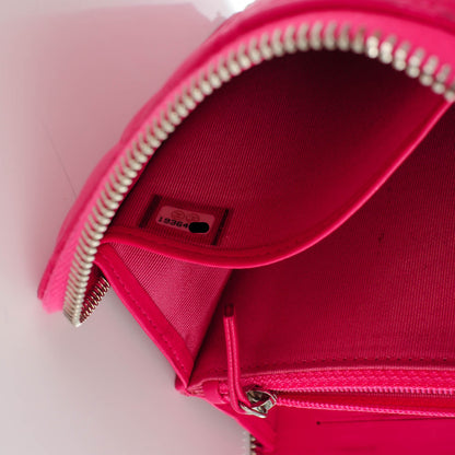Chanel Lambskin Quilted Zipped Clutch Dark Pink 8 of 8