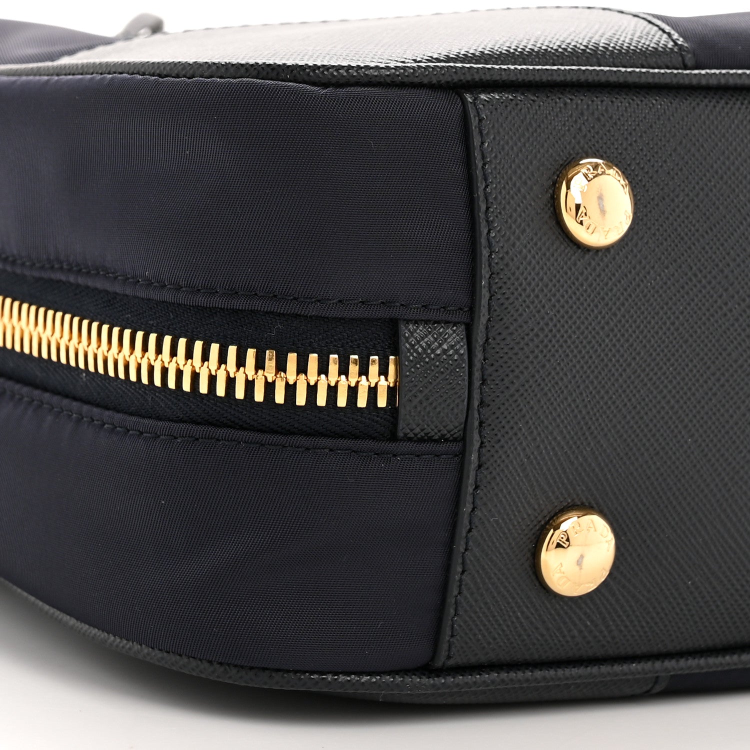 Prada Re-Nylon Saffiano Medium Re-Edition 1978 Two Handle Bag Bleu 9 of 11