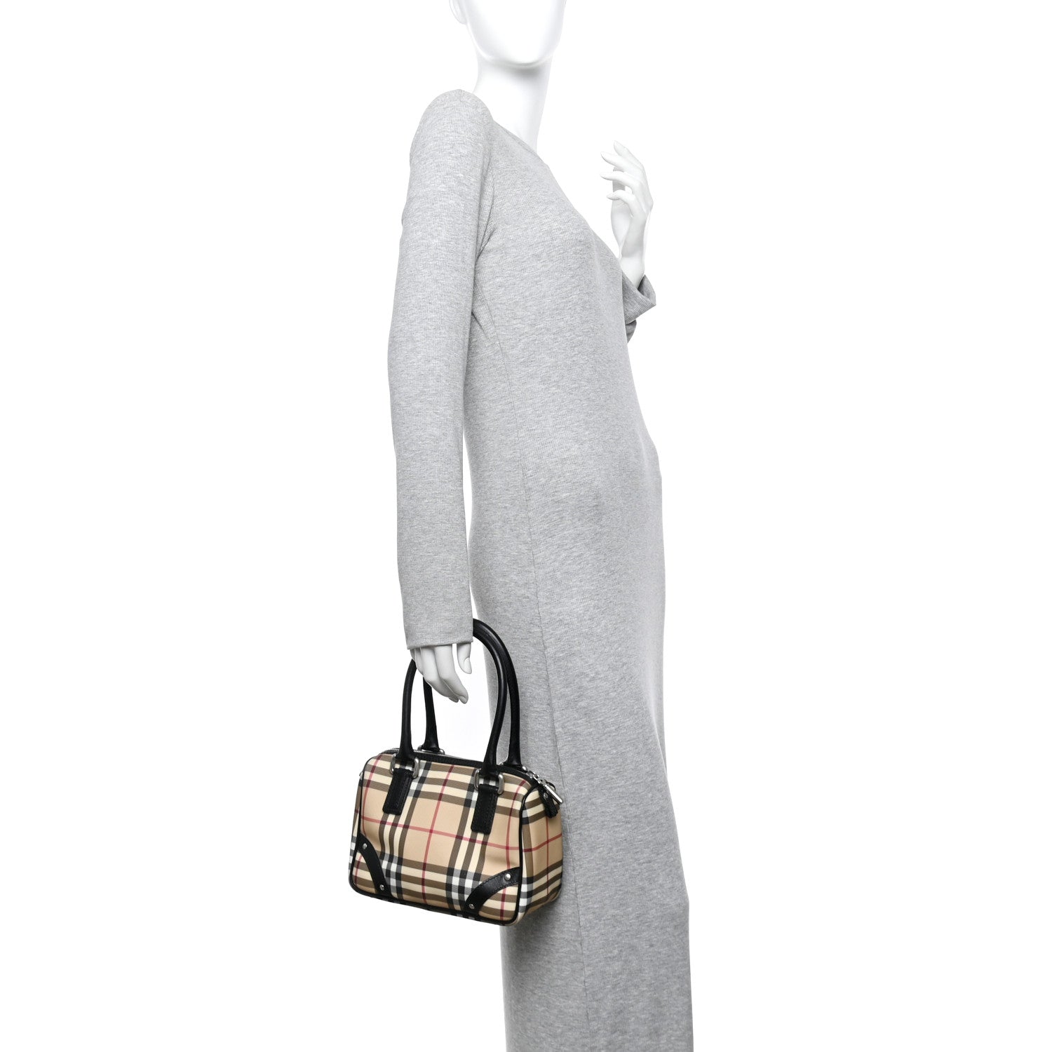 Burberry House Check Mini Studded Bowler Black 2 of 11