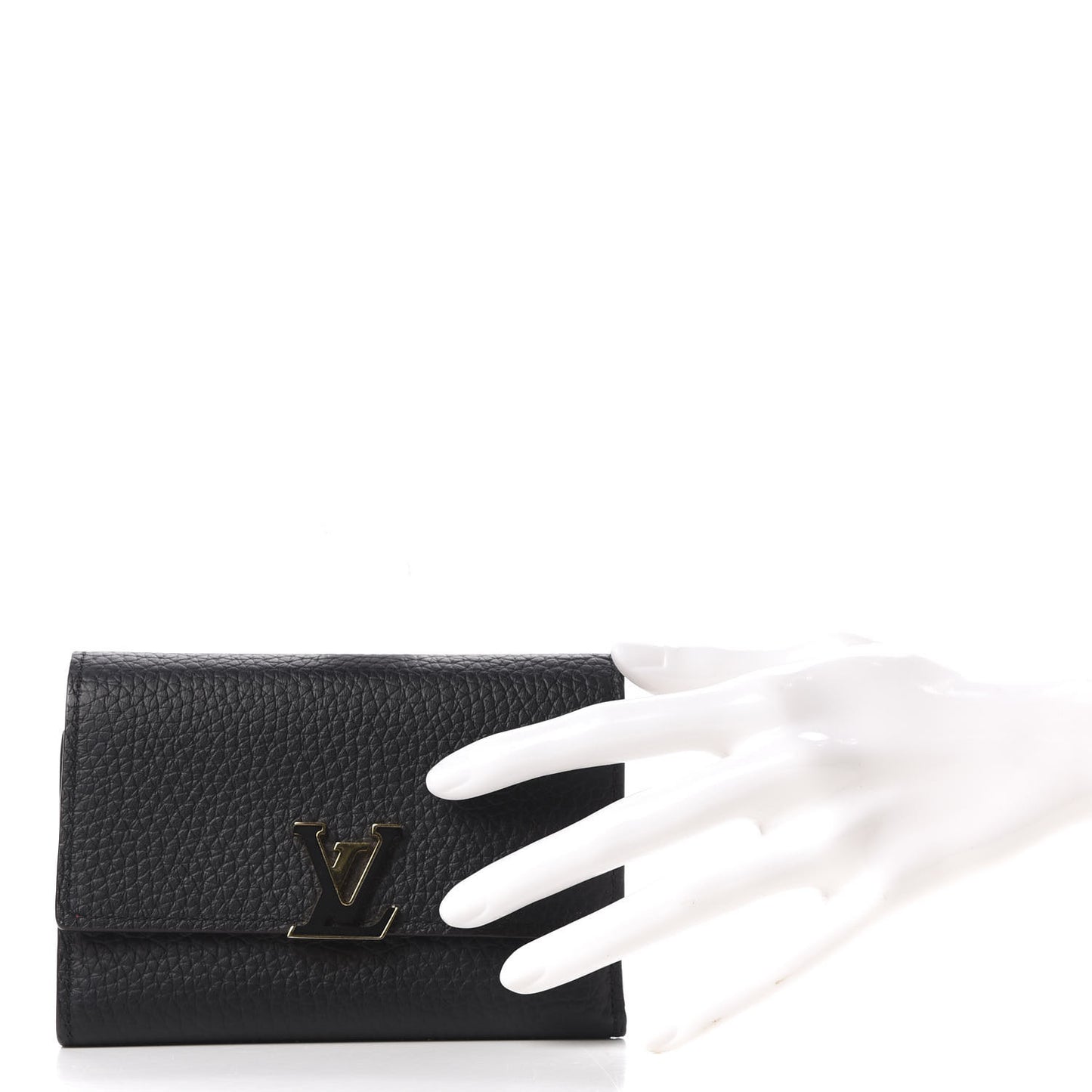 Taurillon Capucines Compact Wallet Black
