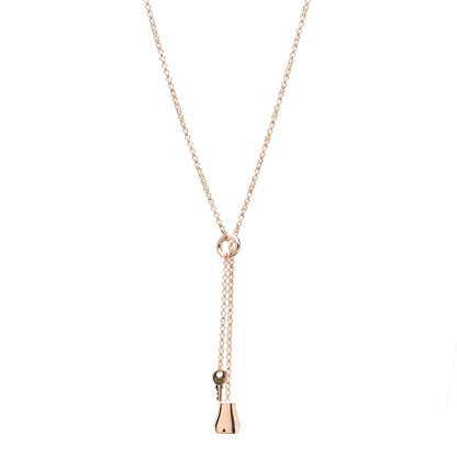 Hermes 18K Rose Gold PM Kelly Clochette Necklace 1 of 7