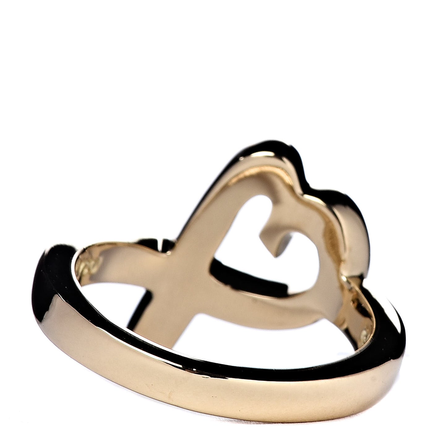 18K Yellow Gold Paloma Picasso Loving Heart Ring 48 4.5