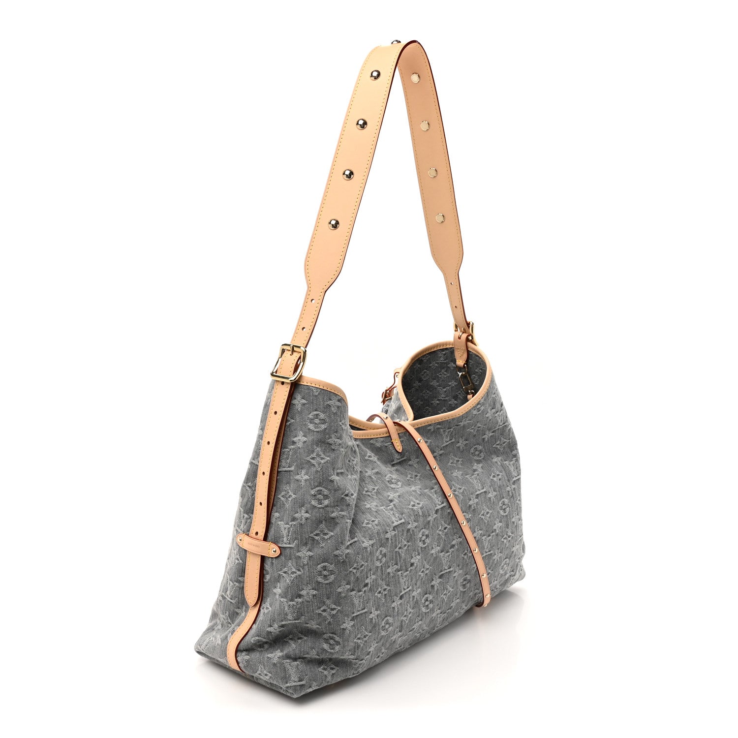 Louis Vuitton Monogram Denim CarryAll MM  Washed Gray 4 of 10