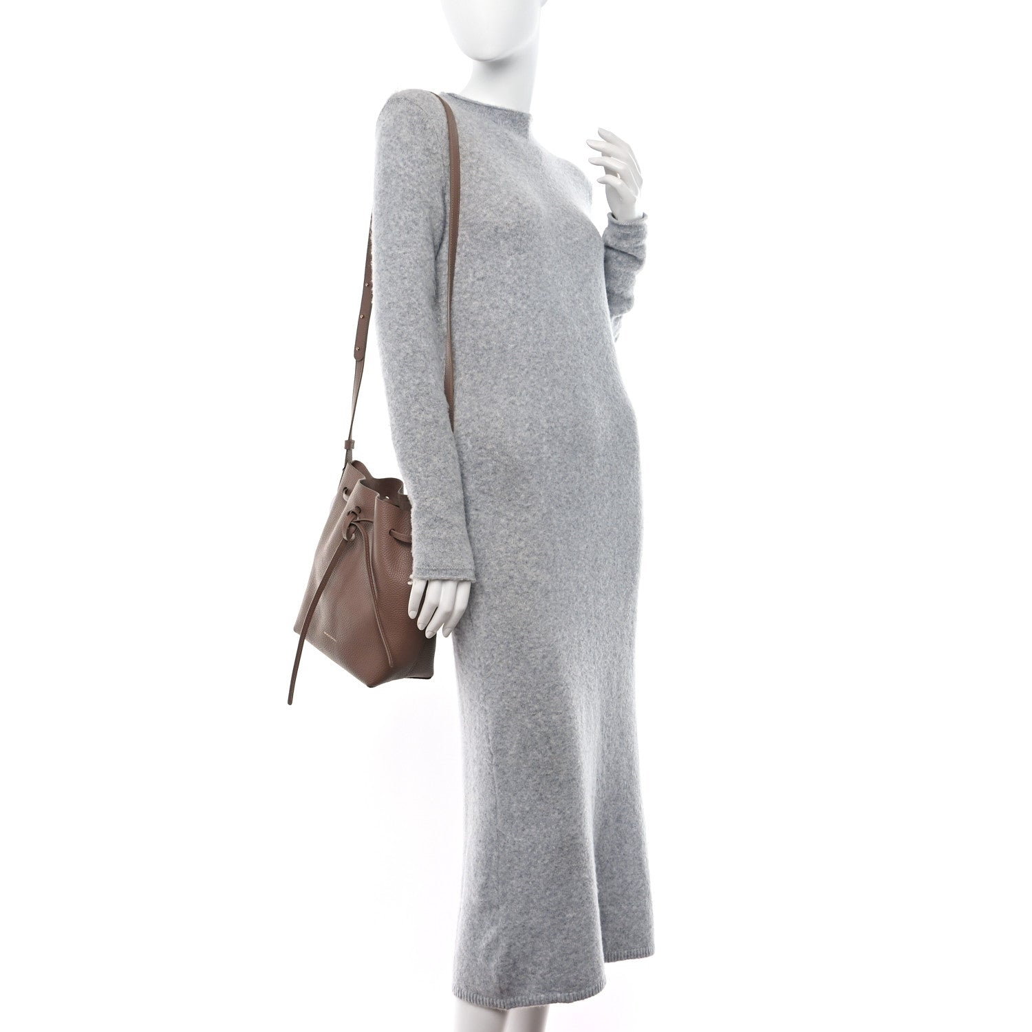 Mansur Gavriel MANSUR GAVRIEL Pebbled Calfskin Soft Mini Bucket Bag Biscotto 2 of 9