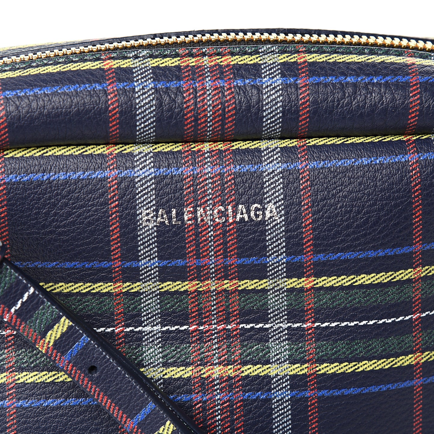 Calfskin Plaid Everyday S Camera Bag Multicolor