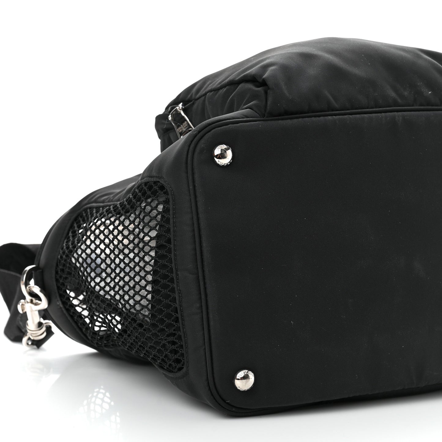 Tessuto Nylon Saffiano Pet Bag Black