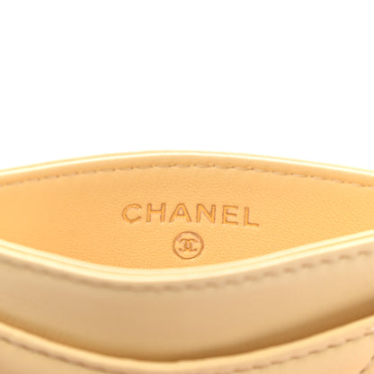 Chanel Lambskin Quilted Card Holder Yellow 6 of 9
