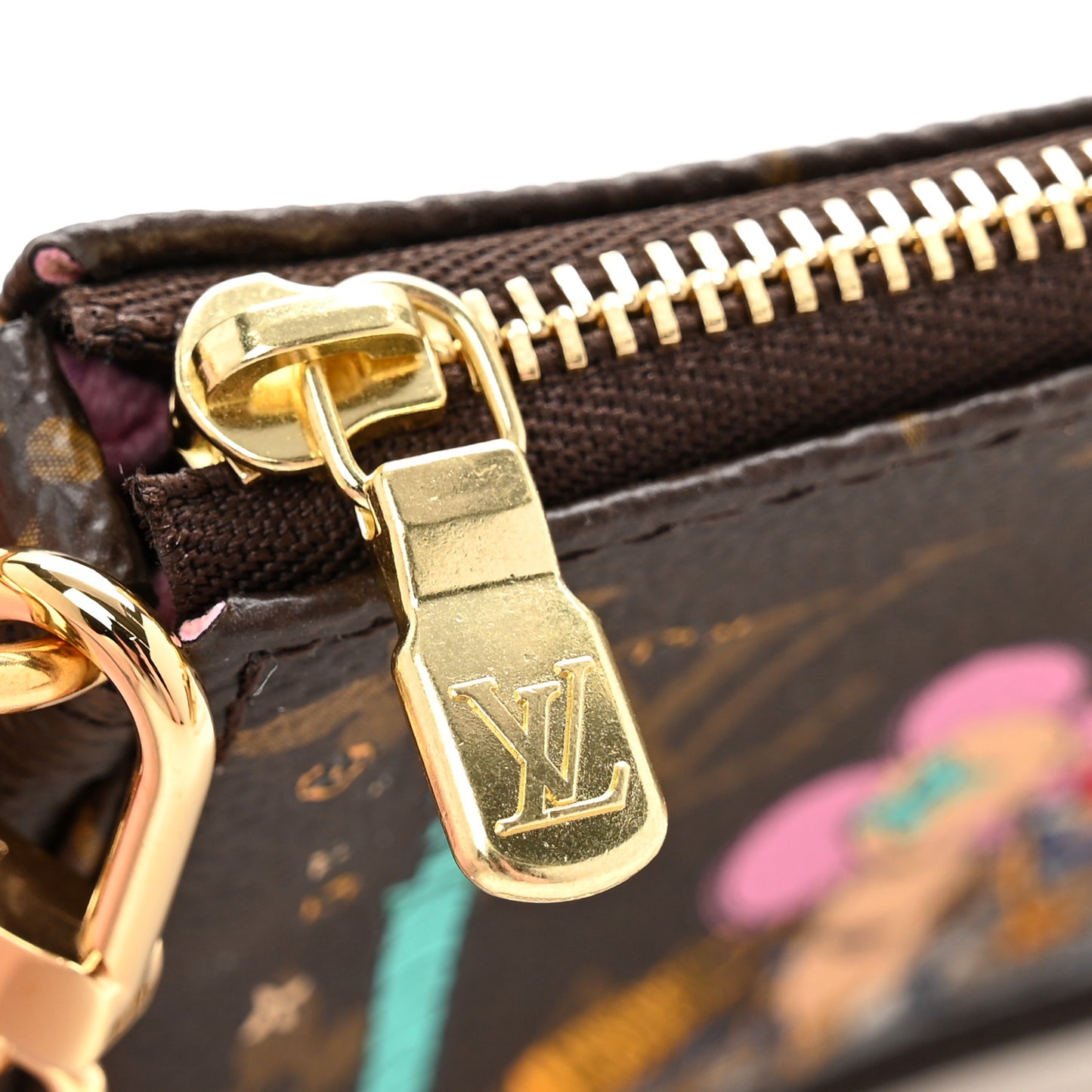 Monogram 2022 Christmas Animation Paris Mini Pochette Accessories Pink
