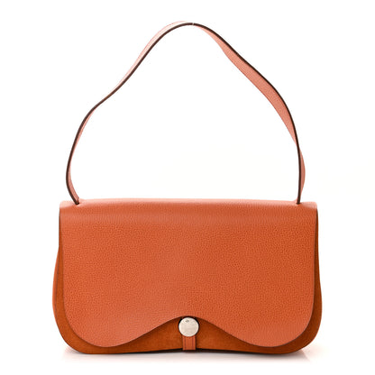 Hermes Vache Liegee Toile Sac Colorado MM Potiron 1 of 14