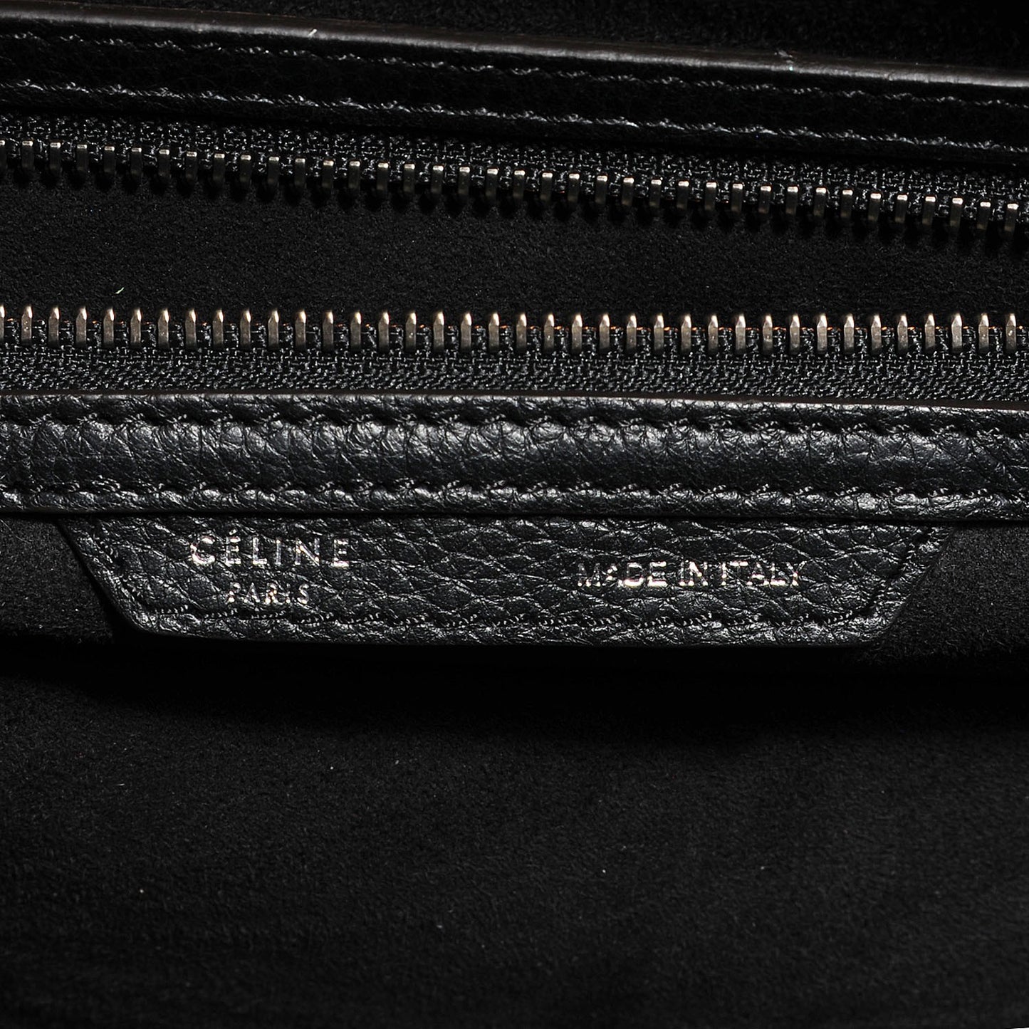 Drummed Calfskin Mini Luggage Black