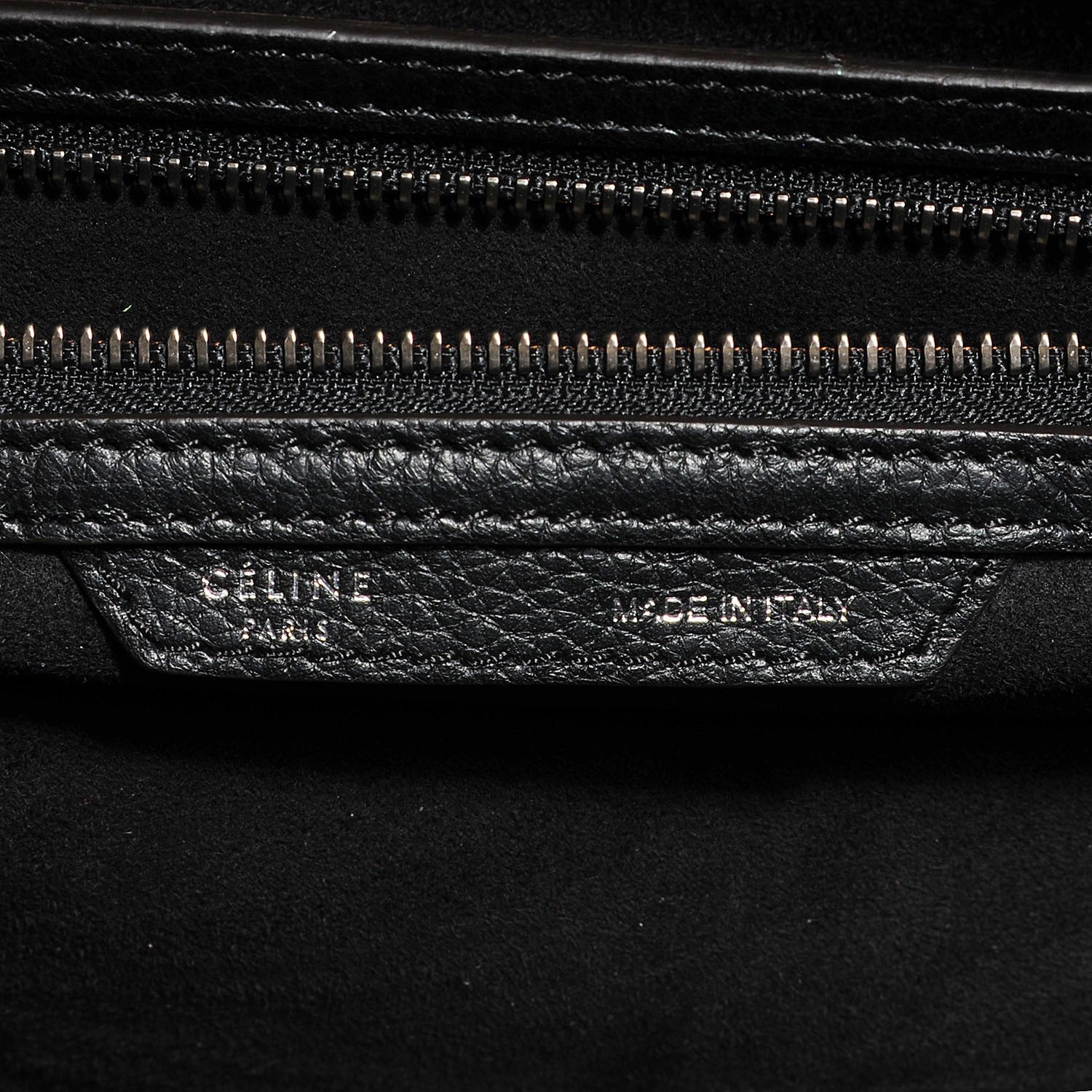 Celine Drummed Calfskin Mini Luggage Black 7 of 8