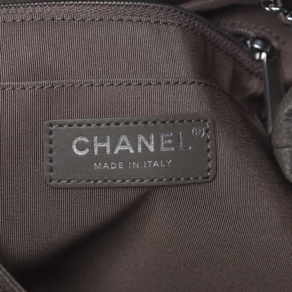 Chanel Grained Calfskin Quilted Medium Chain Bucket Bag Khaki 6 of 7