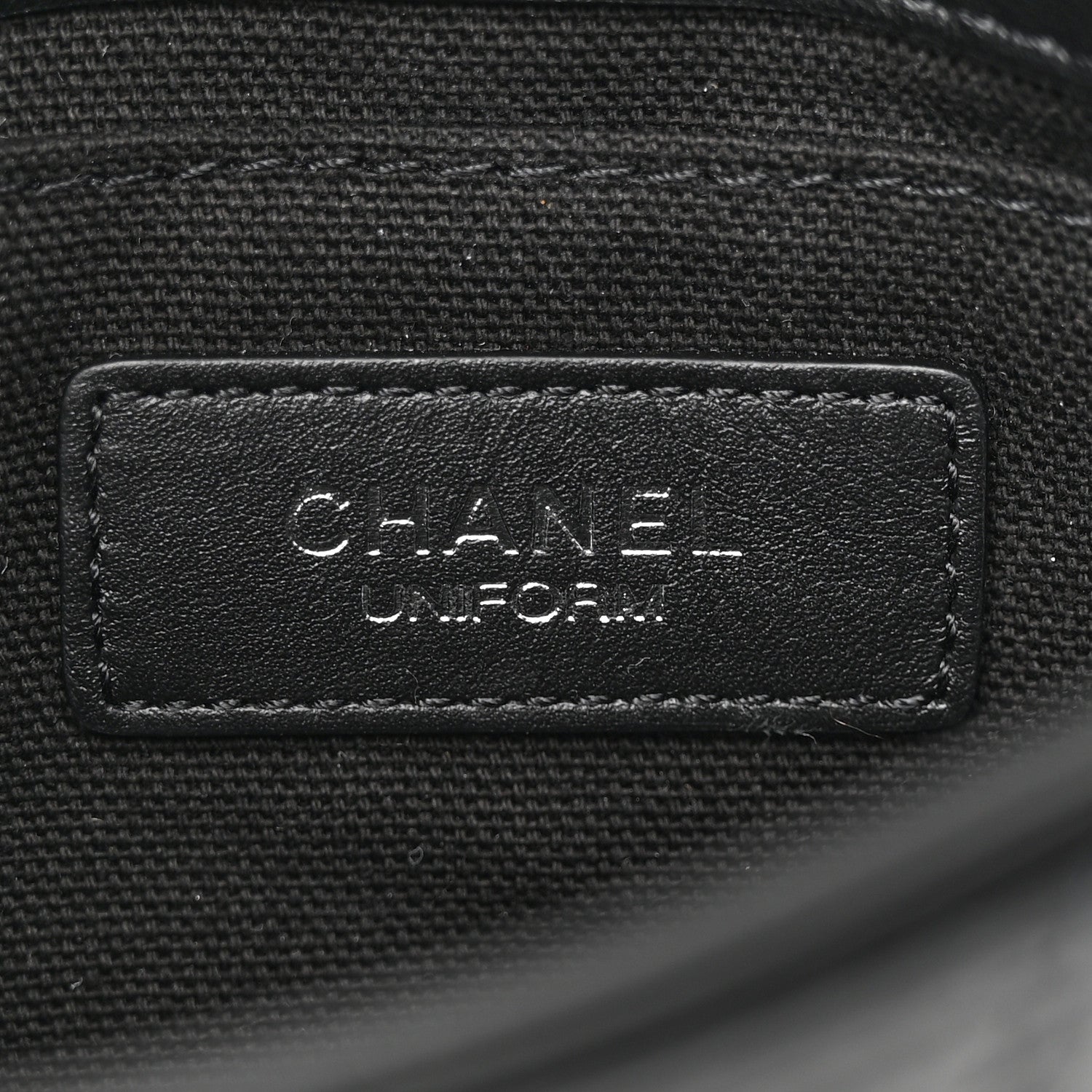 Chanel Calfskin Quilted CC Uniform Flap Belt Bag Black 6 of 10
