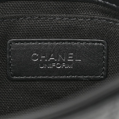 Chanel Calfskin Quilted CC Uniform Flap Belt Bag Black 6 of 10