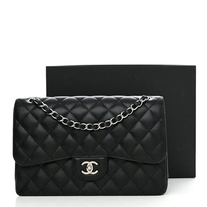 Chanel Caviar Quilted Jumbo Double Flap Black 12 of 12