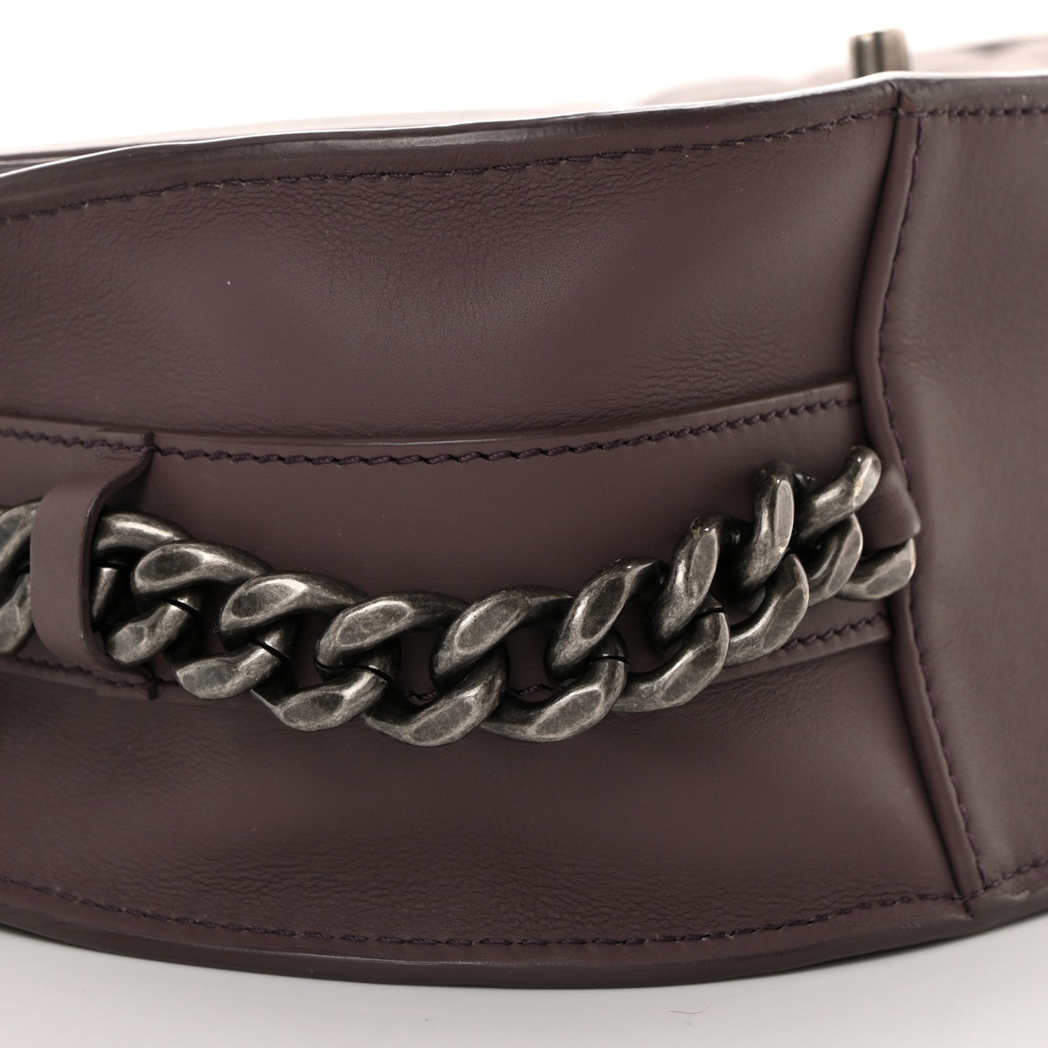 Chanel Calfskin Quilted Large Double Chained Messenger Flap Grey 9 of 10