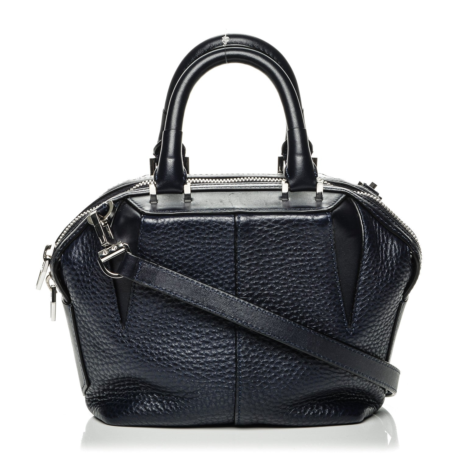 Alexander Wang Pebbled Calfskin Mini Emile Navy 1 of 8