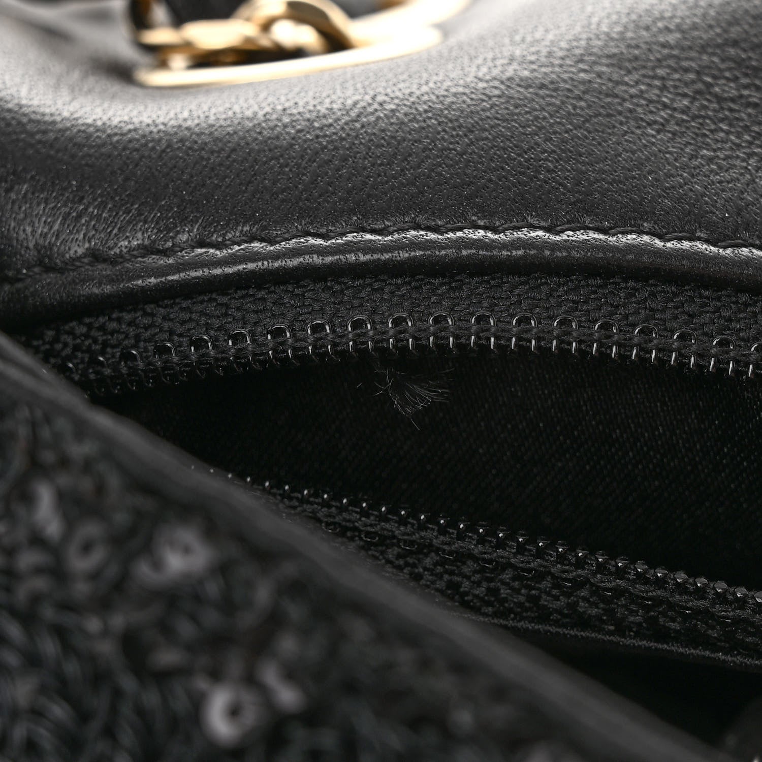 Chanel Sequin Embroidered Medium Flap Bag Black 10 of 10