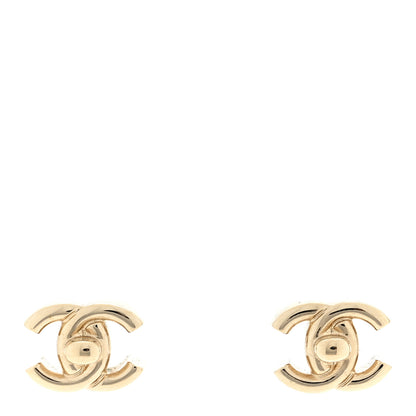 Chanel Metal CC Turnlock Earrings Gold 1 of 4