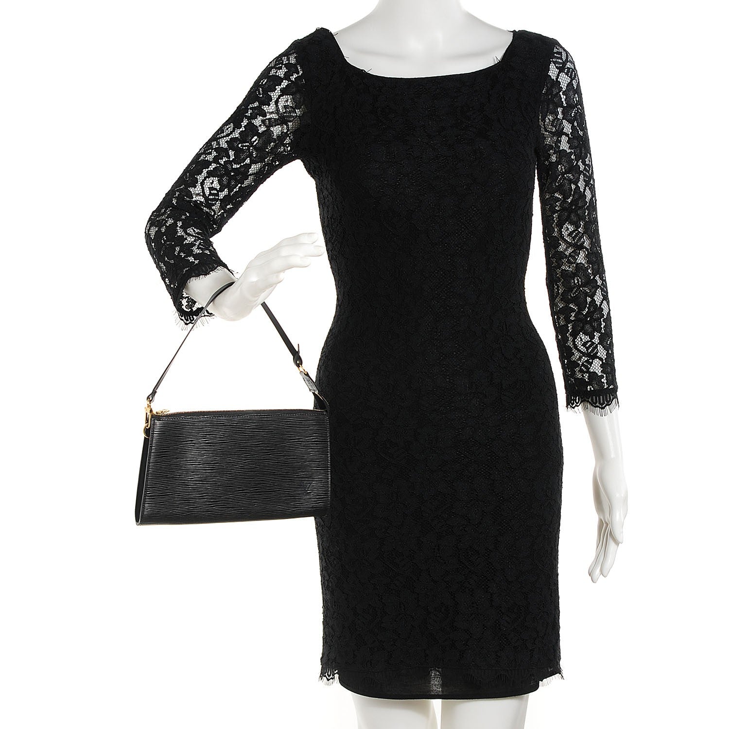 Louis Vuitton Epi Pochette Accessories 24 Black 2 of 7