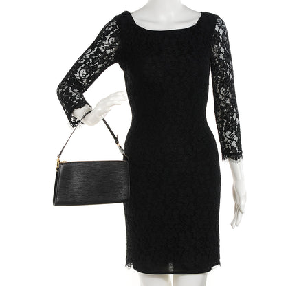 Louis Vuitton Epi Pochette Accessories 24 Black 2 of 7