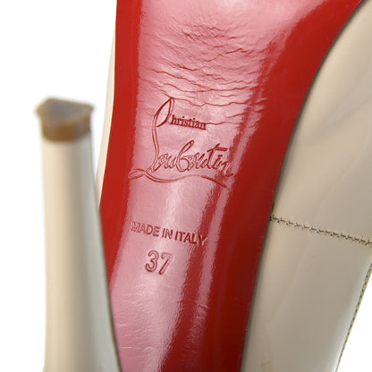 Christian Louboutin Patent Hyper Prive 120 Pumps 37 Bone 8 of 9