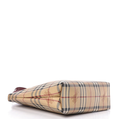 Burberry Haymarket Check Small Tote Red 4 of 15