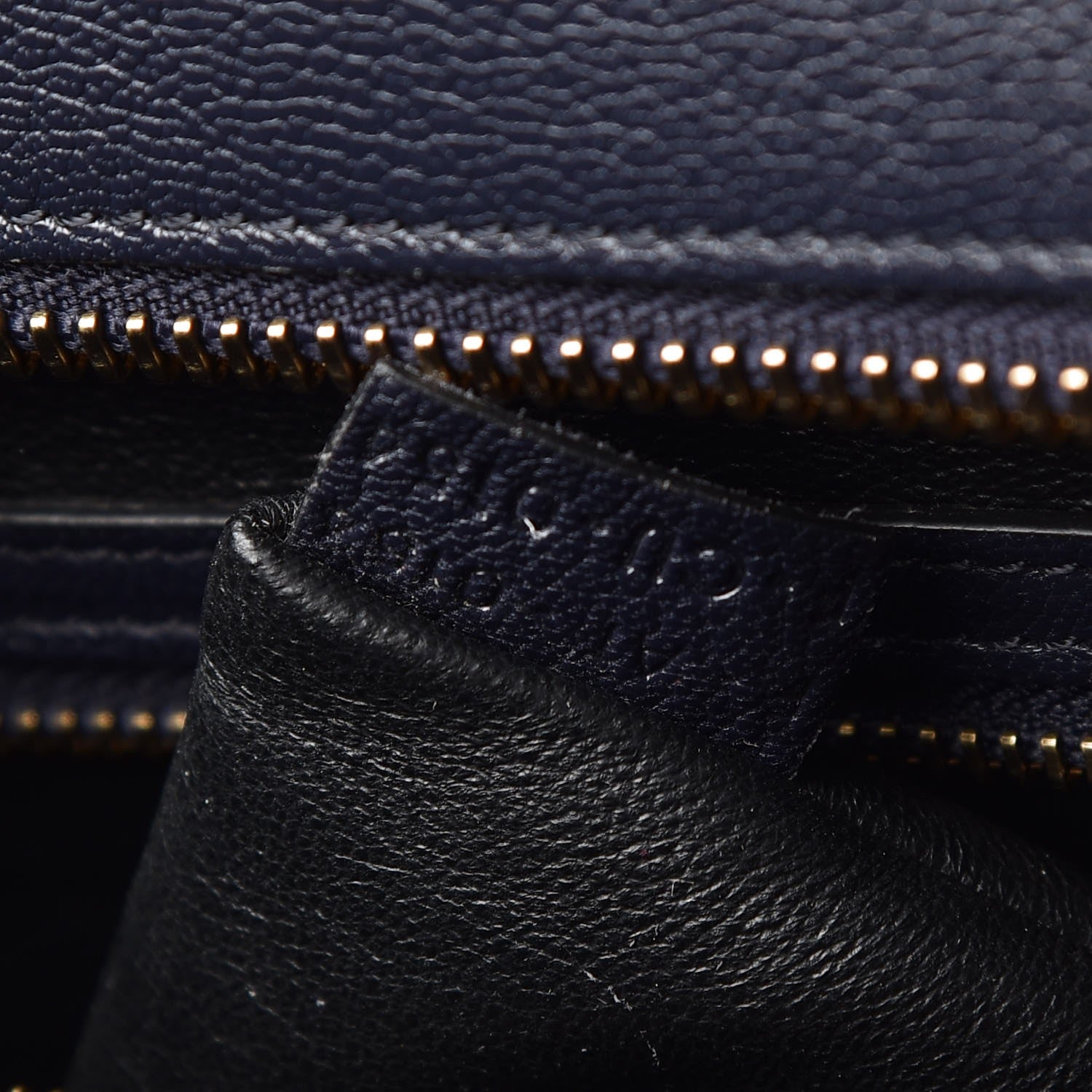 Celine Goatskin Mini Luggage Dark Blue Black 9 of 10