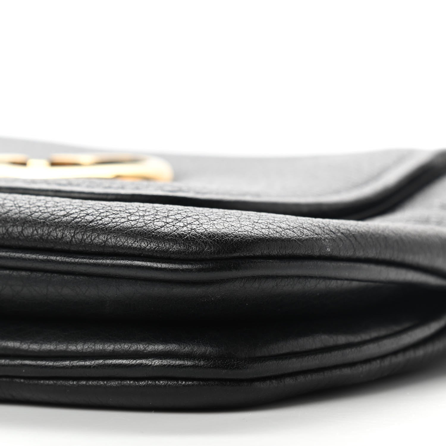 Gucci Pebbled Calfskin Small 1973 Chain Shoulder Bag Black 10 of 10