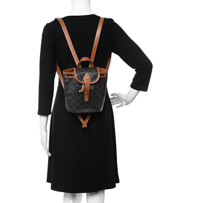 Celine Triomphe Canvas Calfskin Mini Folco Backpack Tan 2 of 9