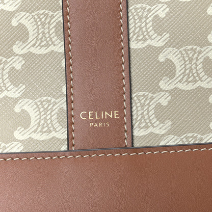 Celine Triomphe Canvas Calfskin Small Bucket Bag Grege 6 of 9