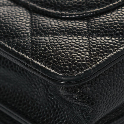 Chanel Caviar Quilted Wallet On Chain WOC Black 10 of 12