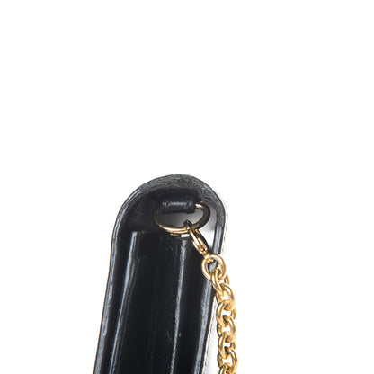 Saint Laurent Textured Patent Belle de Jour Chain Clutch Black 13 of 16