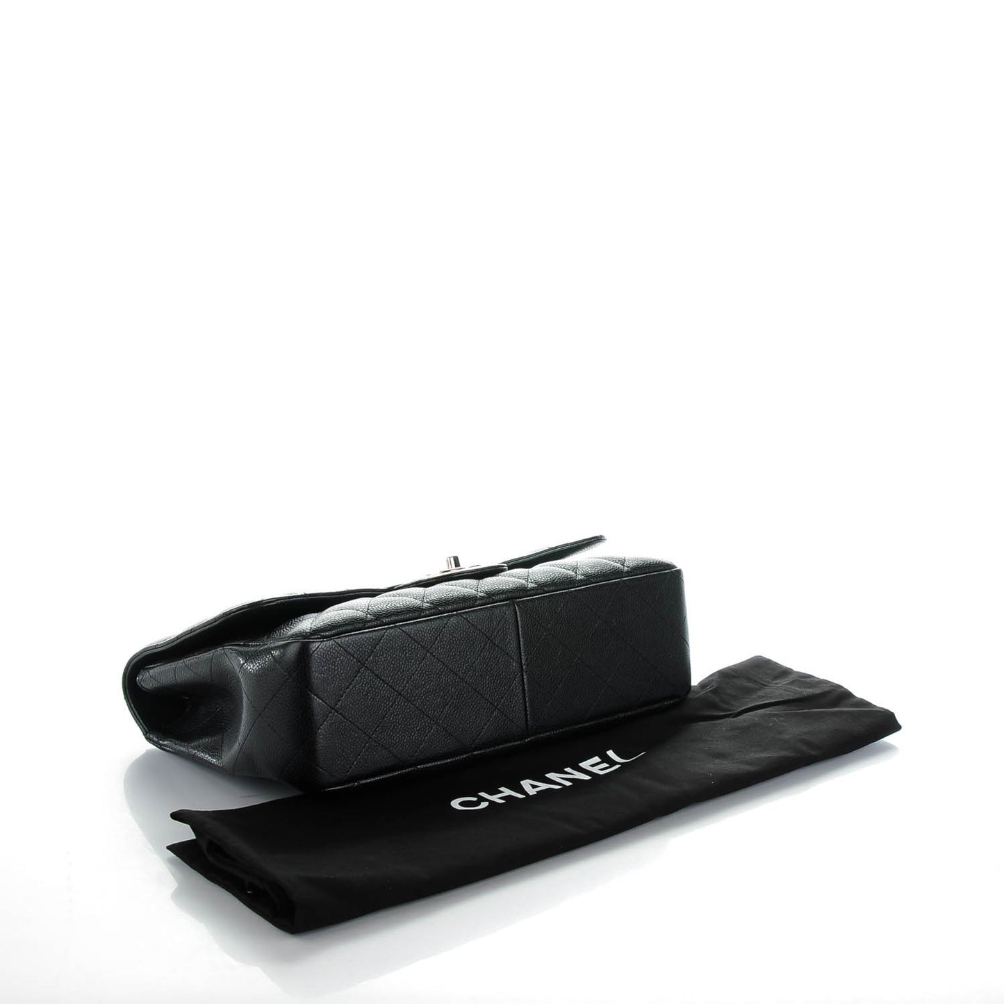 Caviar Quilted Jumbo Single Flap Black