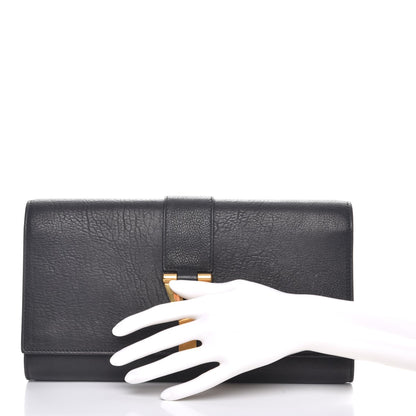 Saint Laurent Sheepskin Classic Y Ligne Clutch Black 2 of 8