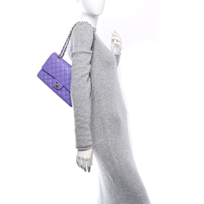 Chanel Caviar Quilted Medium Double Flap Purple 2 of 10