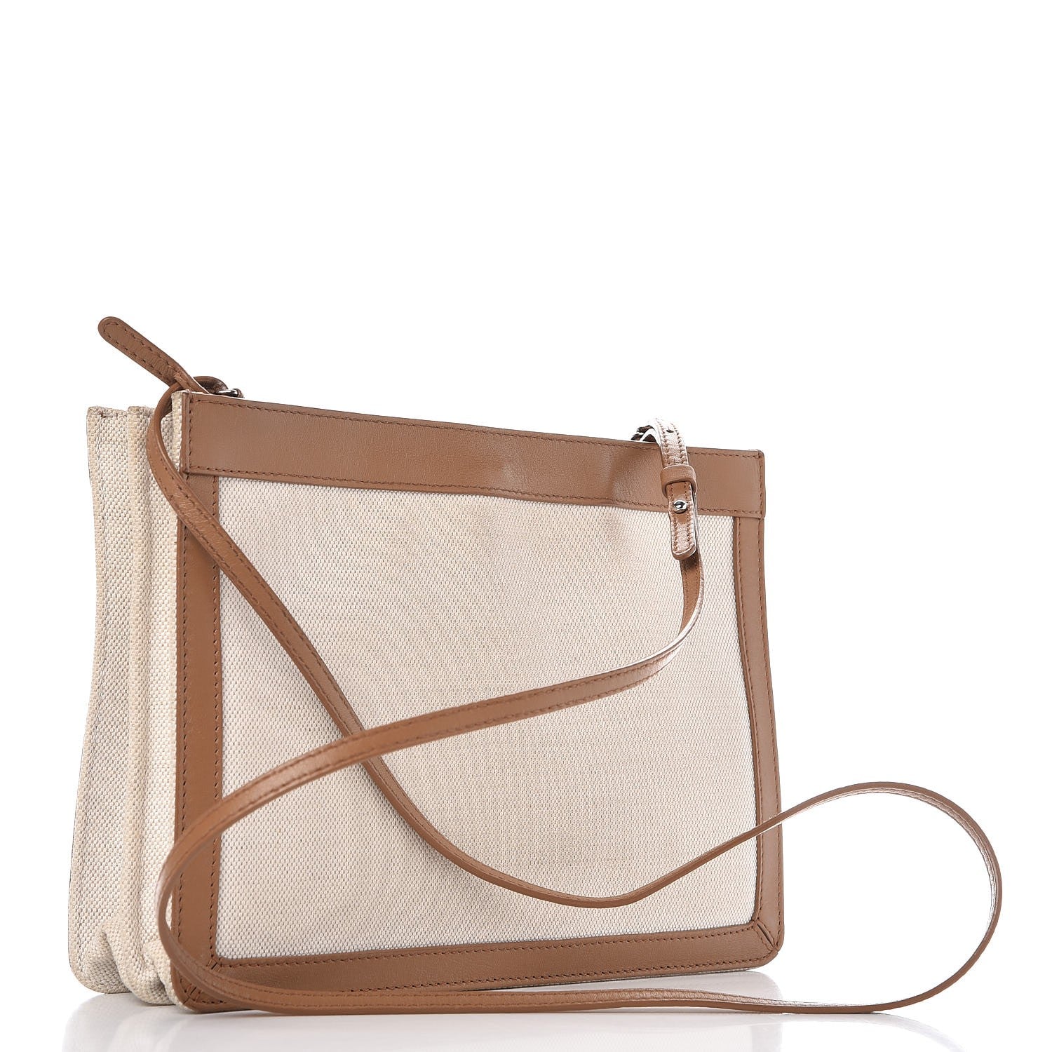 Balenciaga Cotton Canvas Pochette Crossbody Bag Tan 3 of 15