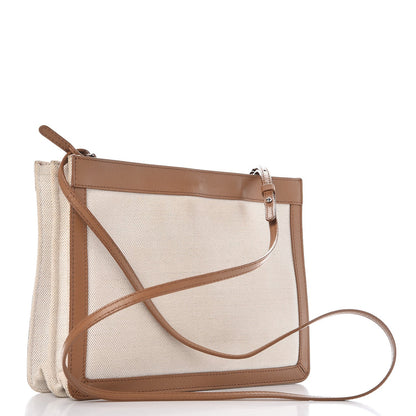 Balenciaga Cotton Canvas Pochette Crossbody Bag Tan 3 of 15