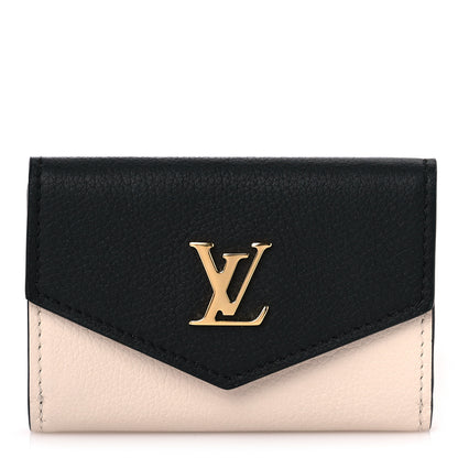 Louis Vuitton Calfskin Lockmini Wallet Black Cream Pink 1 of 7