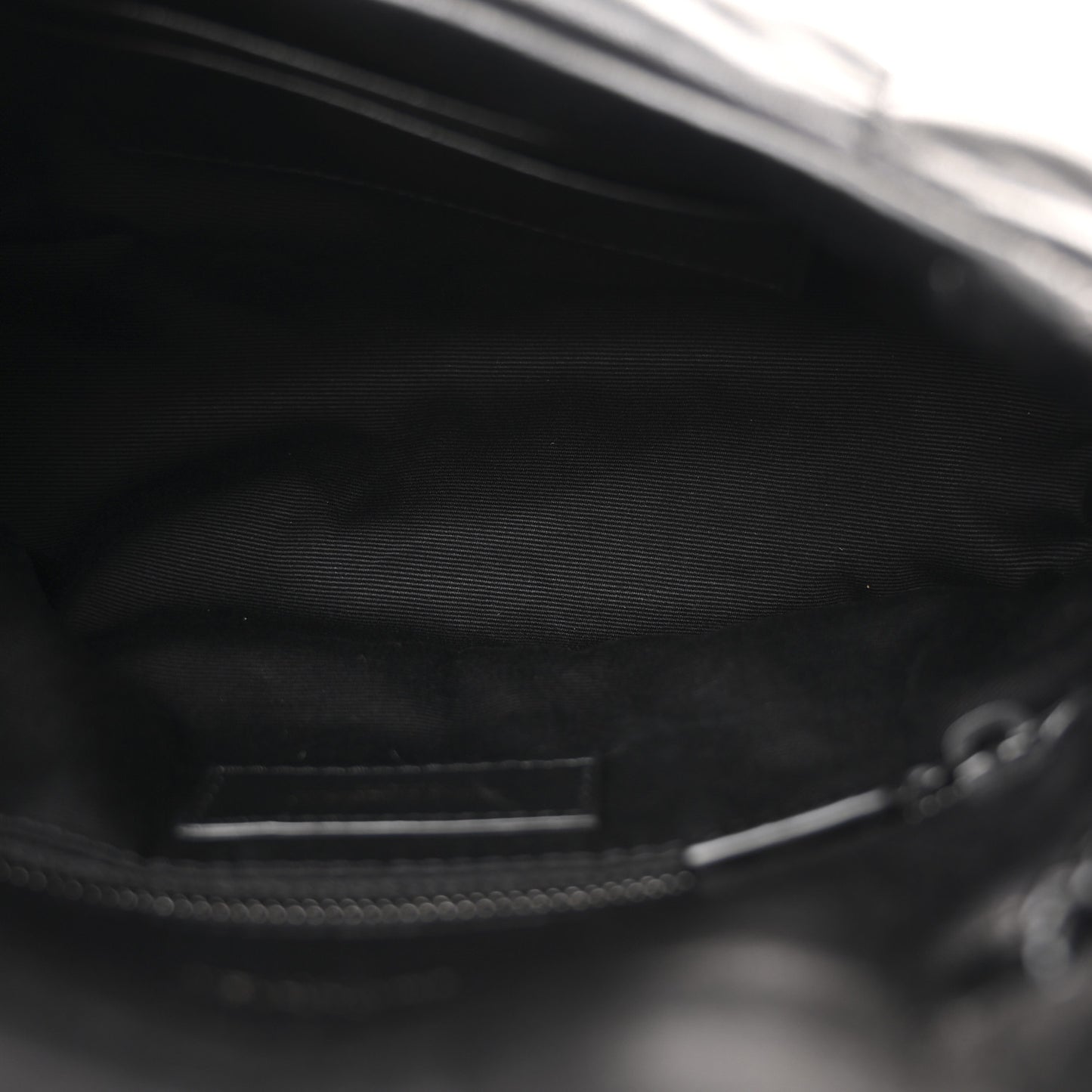 Lambskin Quilted Toy Loulou Puffer Monogram Monochrome Chain Satchel Black
