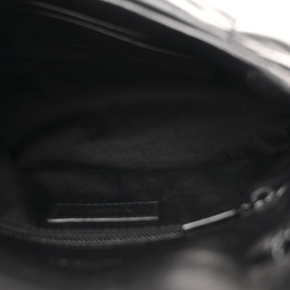Saint Laurent Lambskin Quilted Toy Loulou Puffer Monogram Monochrome Chain Satchel Black 5 of 11