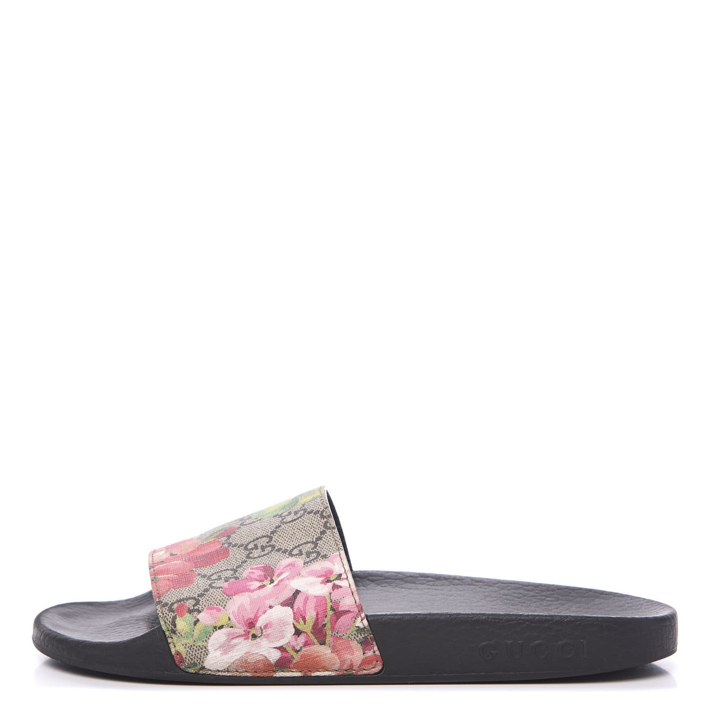 GG Supreme Monogram Blooms Slide Sandals Beige Multicolor